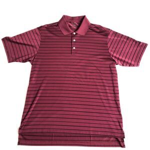 Adidas Golf Climalite Men's Short‎ Sleeve Polo Shirt Large Polyester Red